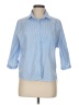 Levine Classics Blue 3/4 Sleeve Button-Down Shirt Size M (estimated) - photo 1