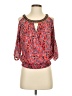 Thalia Sodi 100% Polyester Red 3/4 Sleeve Blouse Size S - photo 1