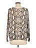 Olivaceous Animal Print Silver Pullover Sweater Size M - photo 2