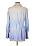 Bella Dahl Color Block Blue Long Sleeve Blouse Size L - photo 2