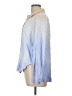 Bella Dahl Color Block Blue Long Sleeve Blouse Size L - photo 5