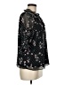CeCe 100% Polyester Floral Black 3/4 Sleeve Blouse Size M - photo 4