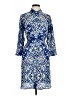 CAbi 100% Polyester Paisley Blue Cocktail Dress Size L - photo 1