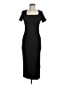 Shein Solid Black Casual Dress Size 6 - photo 1