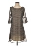 Fab'rik 100% Polyester Print Gray Casual Dress Size S - photo 1
