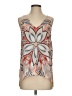 Elle 100% Polyester Tan Sleeveless Blouse Size S - photo 1