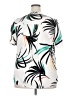 Torrid Tropical White Short Sleeve Blouse Size 2X Plus (2) - photo 2