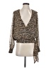 Calvin Klein 100% Polyester Gold Long Sleeve Blouse Size XS - photo 1
