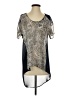 Lush 100% Polyester Silver Short Sleeve Blouse Size S - photo 1