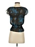 Express 100% Silk Teal Short Sleeve Top Size 1 - 2 - photo 2