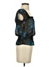 Express 100% Silk Teal Short Sleeve Top Size 1 - 2 - photo 4