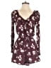 American Eagle Outfitters 100% Viscose Floral Burgundy Romper Size XS - photo 1