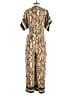 H&M 100% Viscose Animal Print Gold Jumpsuit Size 4 - photo 2
