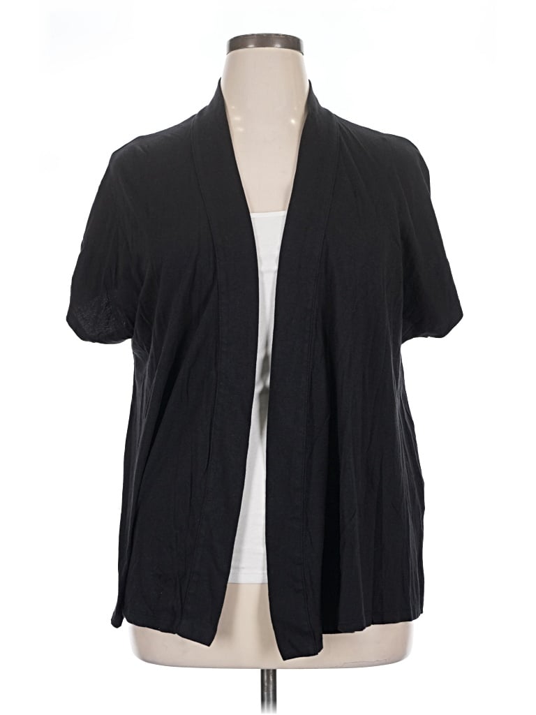 Pre-owned Lane Bryant Cardigan Sweater In Black