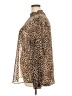Torrid 100% Polyester Animal Print Brown Long Sleeve Blouse Size 2X Plus (2) - photo 5