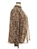 Torrid 100% Polyester Animal Print Brown Long Sleeve Blouse Size 2X Plus (2) - photo 4