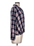 Lee 100% Rayon Plaid Blue 3/4 Sleeve Blouse Size L - photo 4