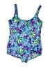 American Beach Tropical Blue Swimsuit Top Size 10 - photo 1
