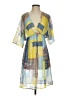 Kut from the Kloth 100% Polyester Print Yellow Casual Dress Size 4 - photo 1