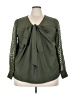 Assorted Brands 100% Polyester Green Long Sleeve Blouse Size 3X - photo 1