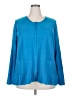 Joan Rivers 100% Acrylic Solid Blue Jacket Size 2X - photo 1