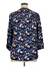 Talbots 100% Rayon Floral Blue 3/4 Sleeve Blouse Size 1X - photo 2