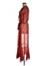 Krewe du Q 100% Polyester Floral Red Burgundy Cocktail Dress One size (estimated) - photo 5