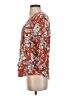 Fun2Fun 100% Rayon Floral Orange Red 3/4 Sleeve Blouse Size XS - photo 5