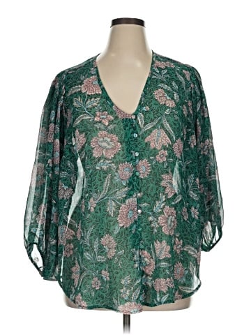 Torrid 3/4 Sleeve Blouse (view 1)