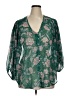 Torrid Green 3/4 Sleeve Blouse Size 1X Plus (1) - photo 1