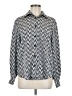 Norton McNaughton 100% Polyester Houndstooth Silver Long Sleeve Blouse Size 6 - photo 1