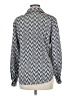 Norton McNaughton 100% Polyester Houndstooth Silver Long Sleeve Blouse Size 6 - photo 2
