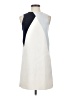 Topshop 100% Polyester Color Block Ivory Casual Dress Size 2 - photo 1