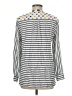 Vilagallo Stripes Gray White Long Sleeve Blouse Size EU (FR) 40 / US 8 - photo 2