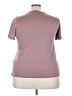 Shein Solid Purple Short Sleeve T-Shirt Size XXL - photo 2