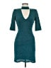 Alice + Olivia Tweed Teal Cocktail Dress Size 6 - photo 1