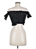 Eight Paris 100% Polyester Black Short Sleeve Blouse Size M - photo 2