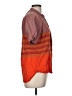 Assorted Brands Color Block Orange Short Sleeve Blouse Size M (estimated) - photo 4