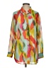 Assorted Brands 100% Polyester Color Block Green Yellow 3/4 Sleeve Blouse Size S - photo 1