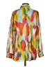 Assorted Brands 100% Polyester Color Block Green Yellow 3/4 Sleeve Blouse Size S - photo 2
