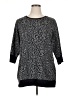 Style&Co Animal Print Black Pullover Sweater Size 1X - photo 1