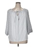 Willi Smith 100% Polyester Gray 3/4 Sleeve Blouse Size 1X - photo 1