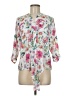 Investments Floral White 3/4 Sleeve Blouse Size M (petite) - photo 1