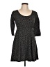 Xhilaration Polka Dots Black Casual Dress Size L - photo 1