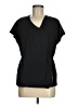 Laundry by Shelli Segal Black Short Sleeve Blouse Size 8 - photo 1