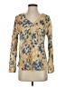Keren Hart Gold 3/4 Sleeve Blouse Size S - photo 1