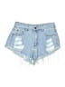 Shein Blue Denim Shorts Size 4 - photo 1