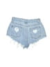 Shein Blue Denim Shorts Size 4 - photo 2