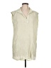 PrAna Ivory Sleeveless Button-Down Shirt Size L - photo 1