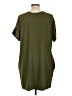 Unbranded Solid Green Casual Dress Size L - photo 2